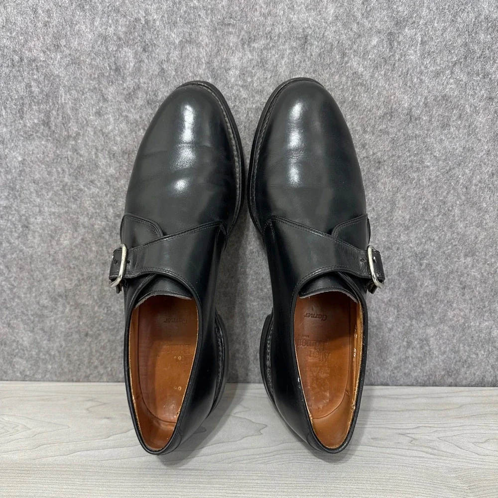 Allen‎ Edmonds Garner Men 9.5 Black Monk Strap Dress Shoes Leather Made in USA